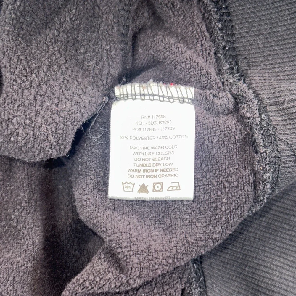 Levis Mens Graphic Hoodie Black Tonal Box Logo Fleece Sweatshirt Medium KEH-3LGL